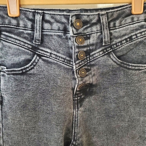 Vanilla Star Highrise Skinny Black Stone Wash Jeans Junior's Waist 26 / Size 3 - Picture 5 of 12